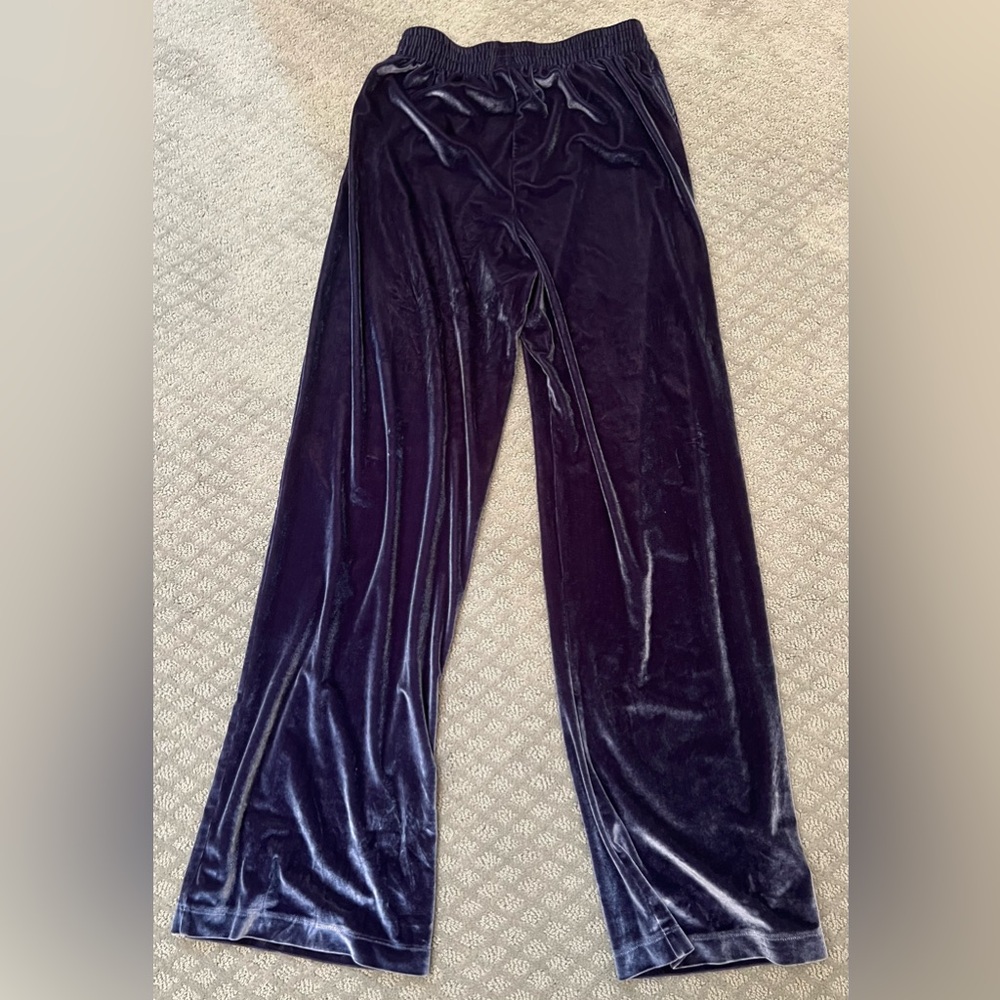❤️‍🔥❤️‍🔥SALE!! “PINK” velour lounging pants in purple, size Small - Picture 4 of 5